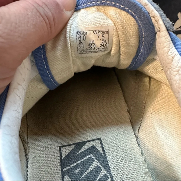 Vans Light Blue Suede/canvas Change Colors Skater Sneakers women's 7.5 - Picture 4 of 4